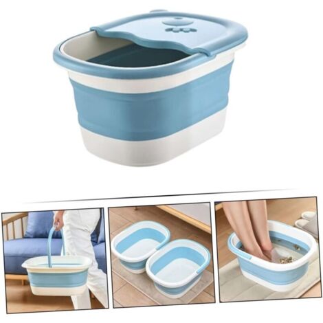 1 Pc bain de pied seau de massage des pieds tasses de fête sur la plage baignoire pliable bassin de trempage des pieds de voyage bassin de trempage des pieds pliant grande paille