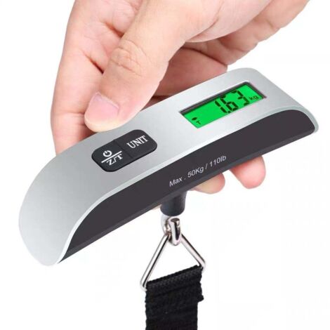 1 PC Balance à bagages électronique portable Affichage LCD 50 kg Valise suspendue à bagages électronique Pesée Sac à bagages Balance de poids