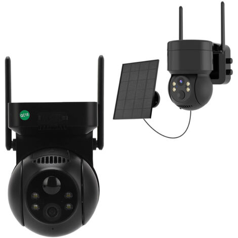 1 PC Caméra de sécurité Solaire extérieure sans Fil Caméra de Surveillance Wi-FI Vision Nocturne Surveillance alimentée par batterie