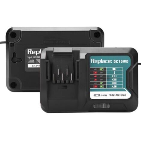 1 pc Chargeur de Rechange pour Batterie Chargeur Rapide avec écran LED 10,8 V 12 V DC10WD DC10SB DC10WC BL1015 (Prise européenne)