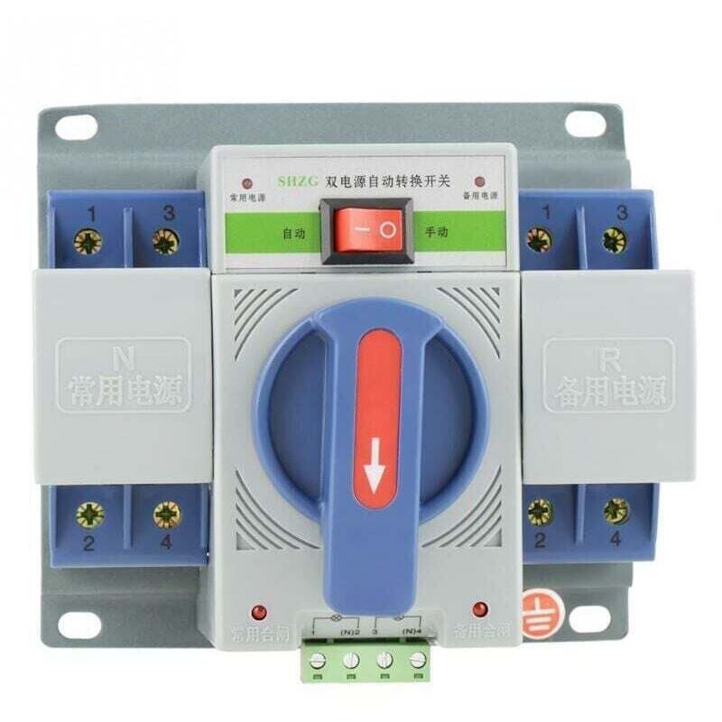 1 pc Commutateur de transfert automatique 220V 63A 2P Mini Dual Power T