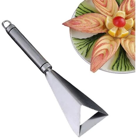 1 Pc Couteau à Découper en Acier Inoxydable,Couteau à Découper Les Fruits Triangulaire,Conception Ergonomique Et Facile à Utiliser