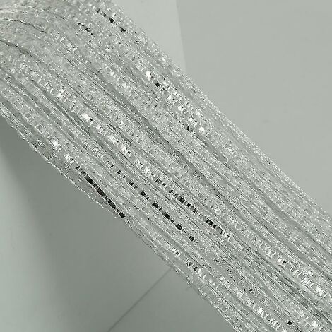 1 pc de rideau perlé chaîne fenêtre rideau pompon fil volant panneau (blanc 100200 cm)-BDD