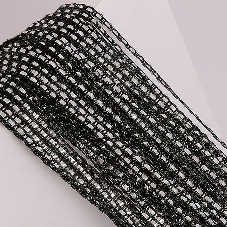 1 pc de rideau perlé chaîne rideau de fenêtre pompon fil volant panneau (noir 100200 cm)-BDD