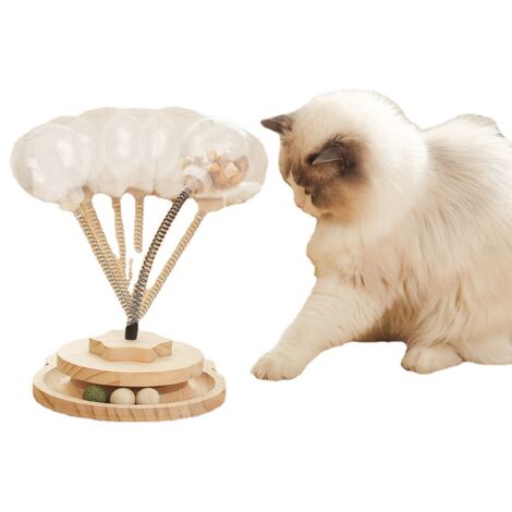 Interactive Cat Feeder Toy for Indoor Cats Slow Feeders Spring Toys Funny  Food Leakage Ball for Cats Dogs Exercise Playing Feeding