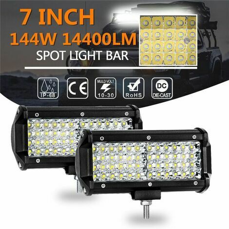 1 Pc Phare de Travail LED7'' Projecteur LED Voiture Etanche Spot Flood Feux Antibrouillard LED Feux de Travail pour Voiture Camion Tracteur SUV Bateau