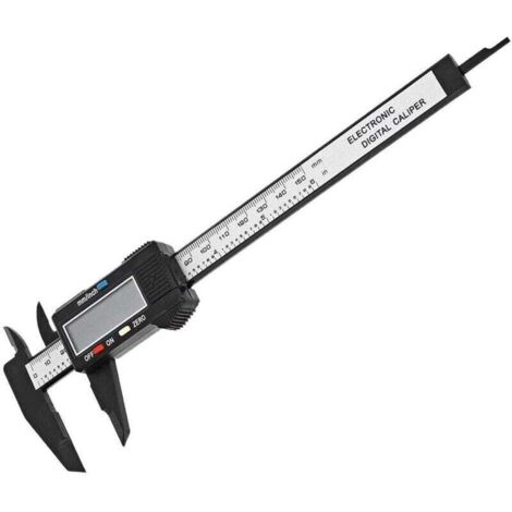 1 pc Pied à coulisse électronique avec grand écran LCD, 150 mm, micromètre numérique avec conversion MM/pouce
