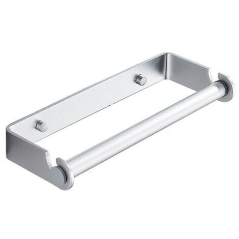 1 pc Porte-papier hygiénique 27 cm, porte-papier hygiénique autocollant (argent), porte-papier hygiénique en acier inoxydable, porte-rouleau mural pour cuisine, salle de bain, chambre à coucher