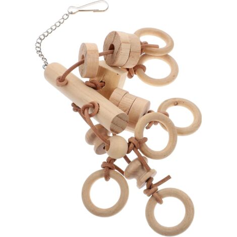 1 Pc ronger des brochettes Jouet d'oiseau de Bloc en Bois Jouets Perroquet Jouets pour Oiseaux Jouet de Morsure d'oiseau à mâcher pour Perroquet Couleur du Bois Provisions