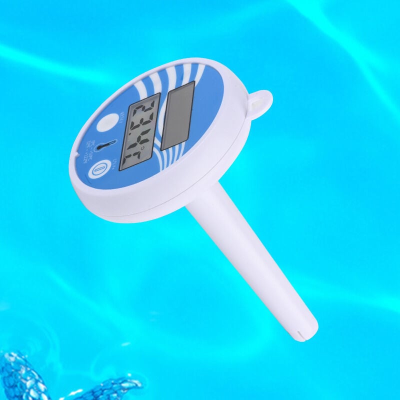 1 pc thermomètre numérique grand flottant facile à lire pour la température de l'eau incassable avec ficelle pour piscines extérieures et intérieures