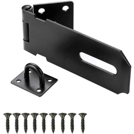 1 pces de moraillon de cadenas en acier inoxydable, ensemble de moraillons et d'agrafes pour verrou de porte, moraillon de sécurité, cadenas, agrafe, fermoir de hangar avec vis, pour hangar
