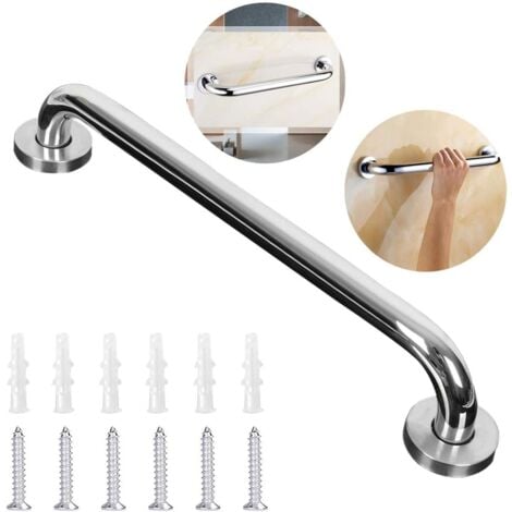 NAXUNNN 1 Pcs Acier Inoxydable Barre D'appui de Bain,Barre D'Appui En Inox Murale Robuste Poignée,Barre D'Appui INOX Poignée, Sécurité Grab Bar pour baignoire Douche Toilette 30cm