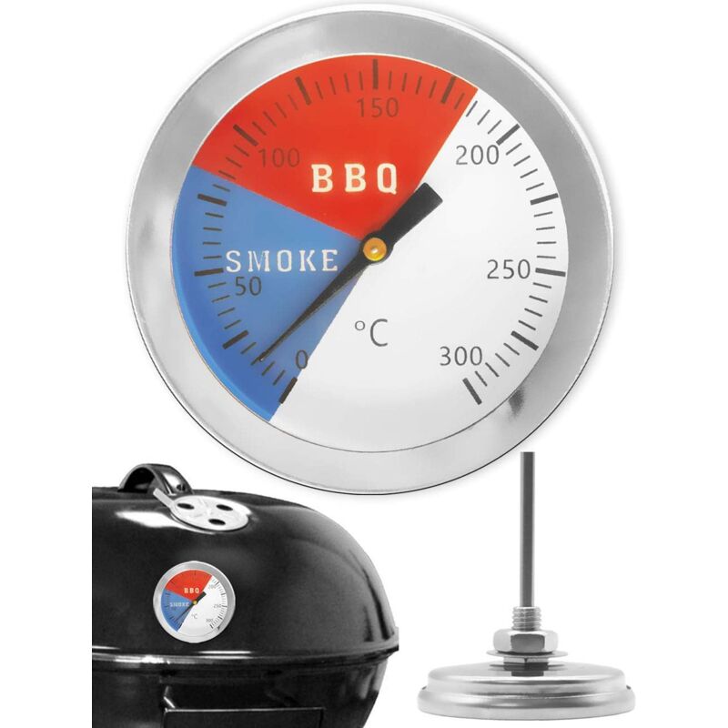 Linghhang - 1 Pcs Analog Cooking Thermometer for bbq, Smoker, Pot, Pan, ø 5.2 cm, 0 °c - 300 °c