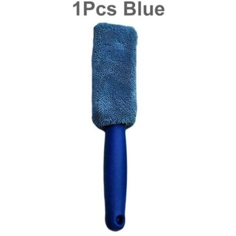 1 pcs blue -Brosse de lavage de roues en microfibre de voiture,brosse de nettoyage de jantes de pneus,lavage de voiture,polissage
