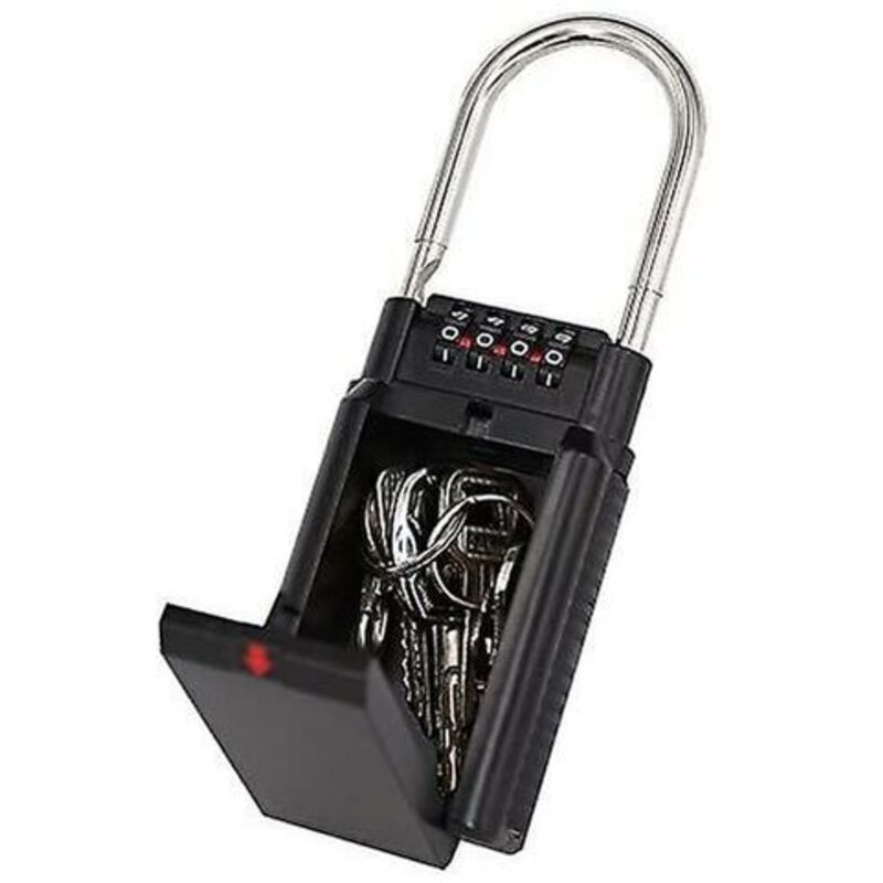 Linghhang - 1 pcs Boîte à clé, boîte à clé codée noir, coffre-fort à combinaison de stockage, stockage sécurisé pour clés d'accès sélectionnées