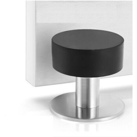 1 pcs Butées Porte Adhesive Acier Inoxydable Butoir Arrêts Porte Door Stoppers Avec Caoutchouc Antichoc pour Montage Mural ou au Sol avec Ruban Adhésif Double Face 3M