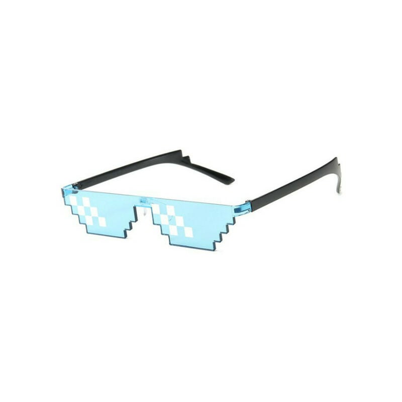 1 Pcs Fahrer Fahren Gläser Thug Life Mosaik Gläser Sonnenbrille Männer Frauen 8 Bit Codierung Pixel Trendy Coole Vintage shades,Blue | 04537365797574