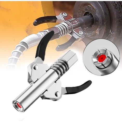 1 pcs Haute Pression Double Poignée G Coupleur pour Pompe à Graisse,Pistolet pneumatique, Facile à Monter et à démonter pour Tous Les Types de Pompes à Graisse