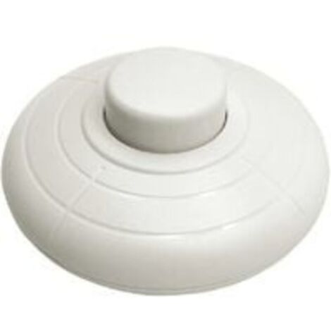 1 Pcs Interrupteur à pied rond Blanc Interrupteur à commande au pied pour Lampadaire Et Lampe De Table