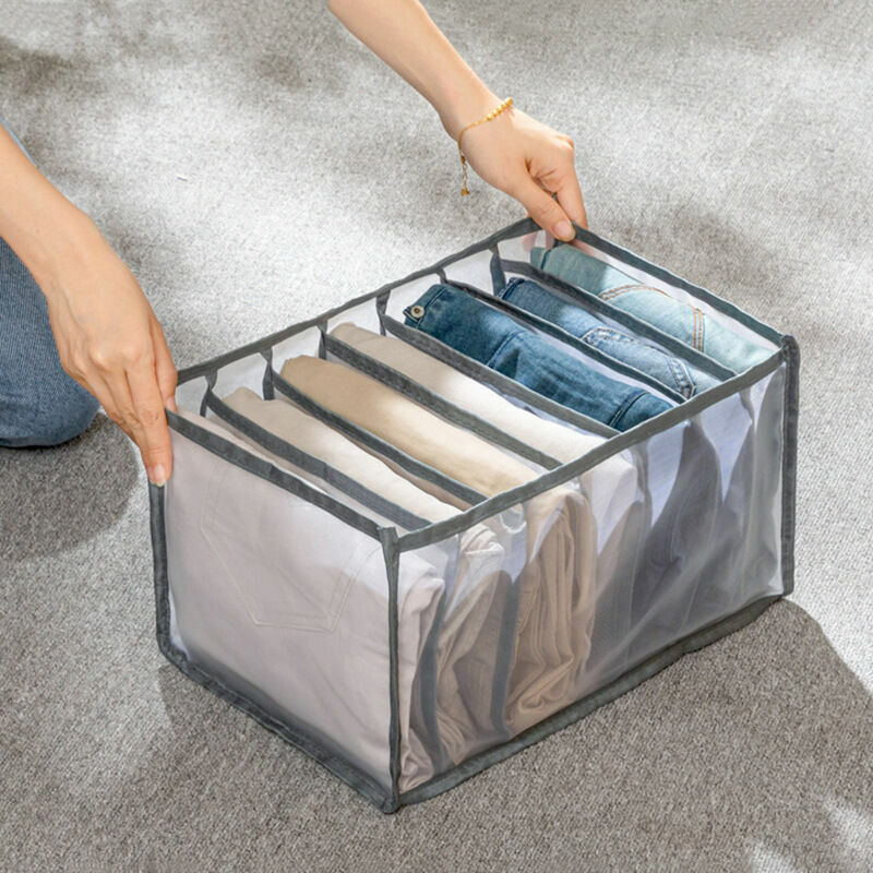 1 Pcs Kleiderschrank Organizer Jeans Organizer Kleidung Schublade Netzteiler, faltbar waschbar Organizer Grau – | 07634066227472 1 Pcs Kleiderschrank Organizer Jeans Organizer Kleidung Schublade Netzteiler, faltbar waschbar Organizer Grau – | 07634066227472