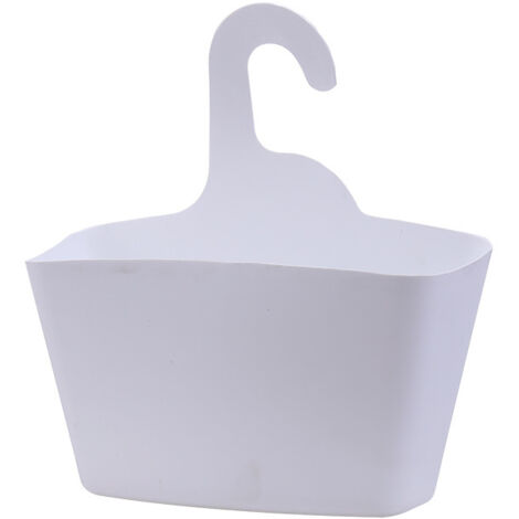 1 pcs  Panier de douche avec crochet de suspension, Polypropylène, Panier multifonctionnel, Blanc