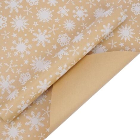 1 PCS Papier Cadeau Noël 43cmx15m Papier Cadeau Papier Cadeau Rouleau Rouleau Papier Cadeau Noël pour Enfant Emballage des Cadeaux de Noël,Papier cadeau vintage en papier kraft pour Noël