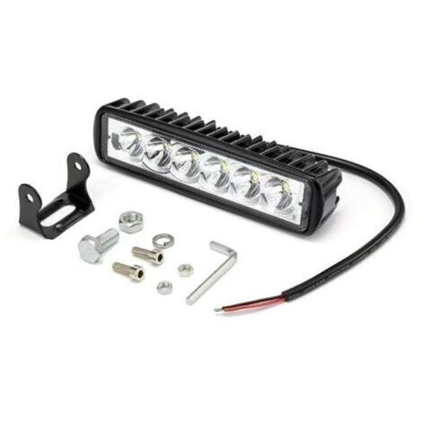 1 Pcs Phare LED,18W Projecteur Barre LED 12v pour Moto Voiture Camion SUV Bateau 4x4