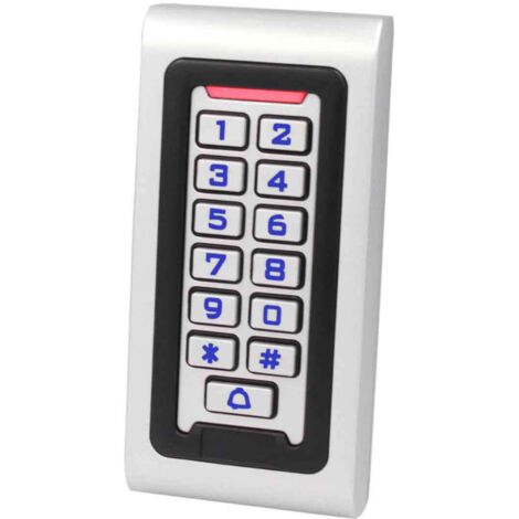 1 pcs Porte Clavier à Code IP68, Contrôle d’Accès Métallique Étanche PIN RFID 125KHz DC12V-24V Rétro-Éclairé Wigan 26 2000 Utilisateurs pour Garage Maison Appartement Usine Sécurité