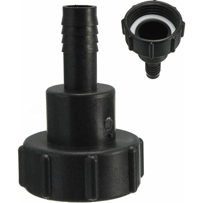 1 pc Raccord Adaptateur de Tuyau d'arrosage (DN60) 1000L ibc Réservoir d'eau Filetage 60mm / Raccord S60x6 pour Tuyau de raccordement 12mm,