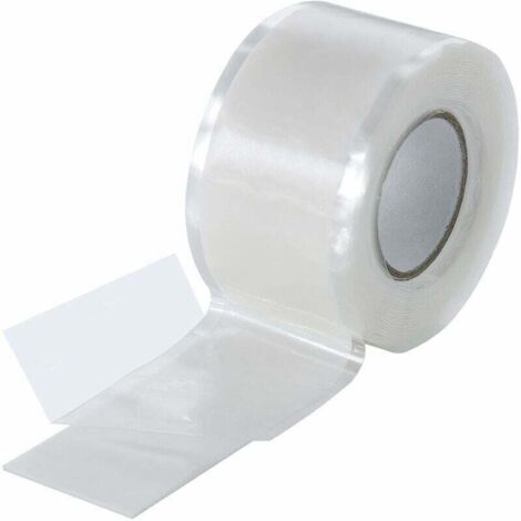 1 PCS Ruban en silicone auto-fusionant (auto amalgamant 25 mmx3m de large, blanc, auto-vulcanisant), Ruban isolant et Bande d'étanchéité (eau, air)