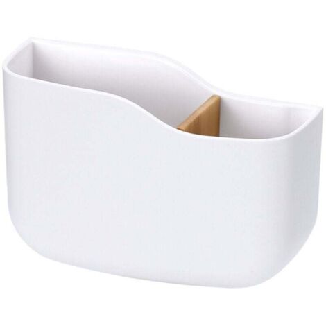 1 Pcs Support Télécommande Mural Porte Télécommande TV avec 2 Compartiments Boîte Rangement Télécommande Adhésif Rangement Télécommande Mural en Plastique pour Contrôleur Chargeur Téléphone