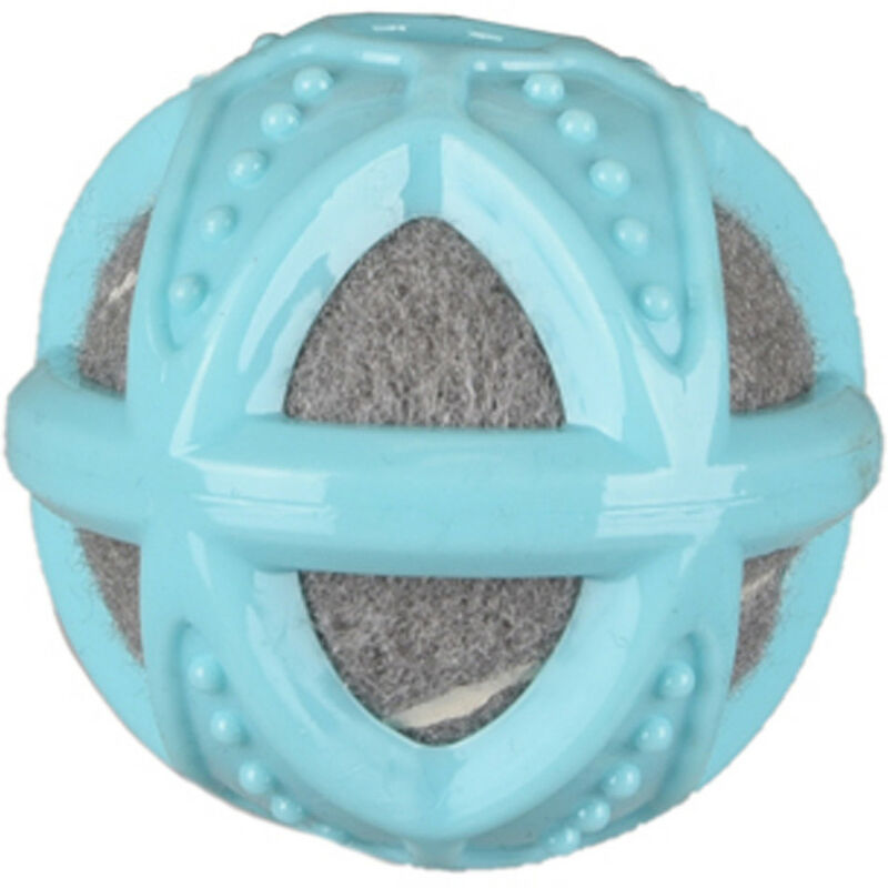 

1 Pelota TPR con pelota de tenis. para el cachorro. LOEKIE. ø 8 cm color azul , gris