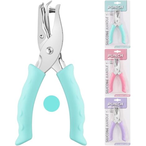 1 Perforateur Métal Poignée Souple 6mm Pour Papier Carte PVC Bricolage Bureau École