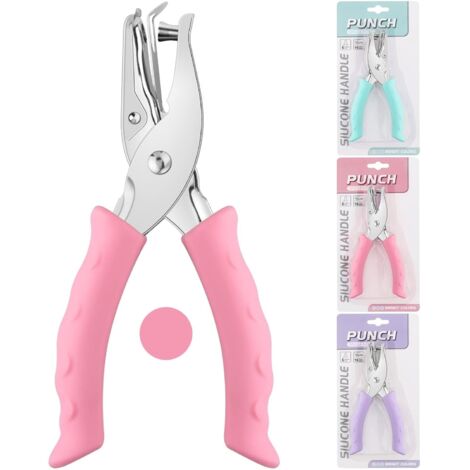 1 Perforatrice Métal Poignée Souple 6mm Pour Papier Carte PVC Bricolage Bureau École