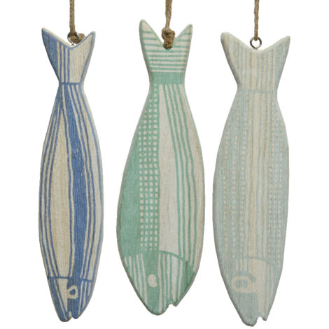 1 PESCE APPENDIBILE 1,5X8X28CM ASSORTITO DECORAZIONE CASA