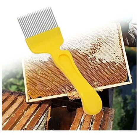 1 pezzo 205x68mm favo, cucchiaio per miele, forchetta per disopercolare per apicoltori, forchetta per miele, forchetta per tagliare il miele