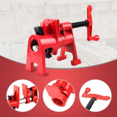 L&H-CFCAHL 1 pezzo 3/4" Morsetto a tubo Collare di serraggio Dispositivo di serraggio rapido, Set da banco per la lavorazione del legno in ferro, set di morsetti a vite con serraggio rapido