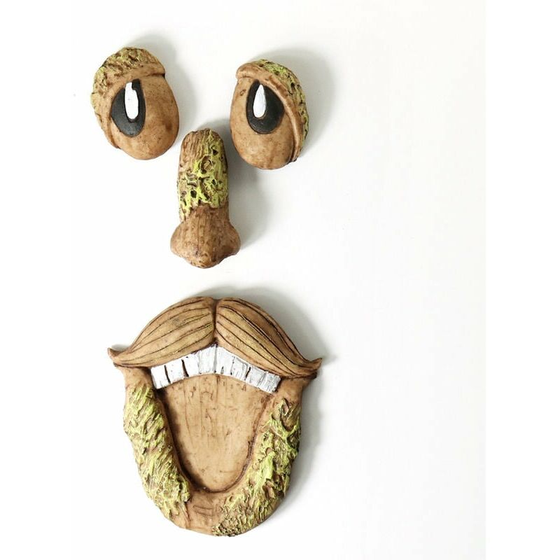 1 pezzo 3D Old Man Statue con Tree Face