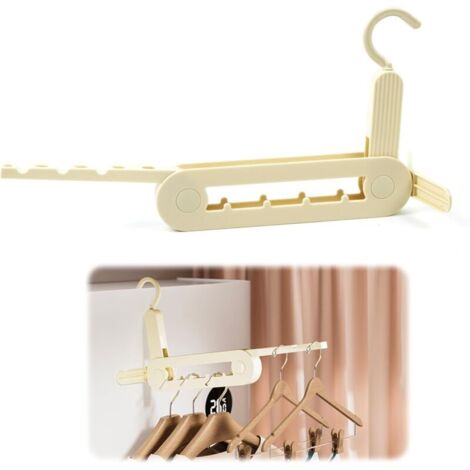1 pezzo appendiabiti pieghevole da parete con fori, appendiabiti portatile, gancio per porta per balcone, bagno, lavanderia, hotel, appartamento