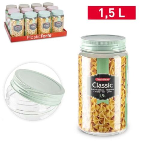 1 Pezzo Barattolo da Cucina Multiuso in Plastica Classic 1000 ml Vari Colori