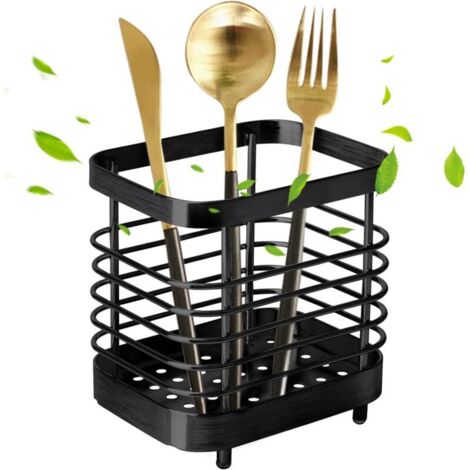 1 pezzo di scolaposate in acciaio inox, portaposate in metallo, portautensili da cucina per riporre coltelli, forchette,