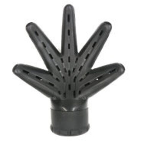 1 pezzo Diffusore per asciugacapelli da salone in plastica nera a forma di mano, accessorio per lo styling dei capelli