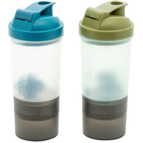 1 Pezzo Slim Shaker con Filtro da 0.5 Litri 2 Colori