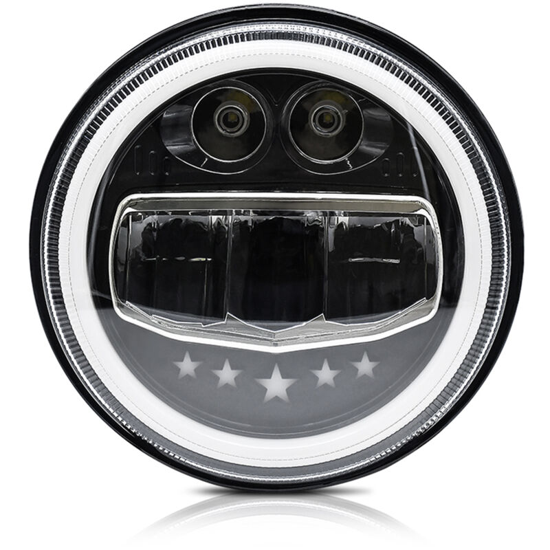 Lifcausal - 1 phare led pour voiture et moto de 7 pouces, 200 w, 6 000 k, 20 000 lm, étanche IP67, feux de jour/clignotants/feux de croisement/feux