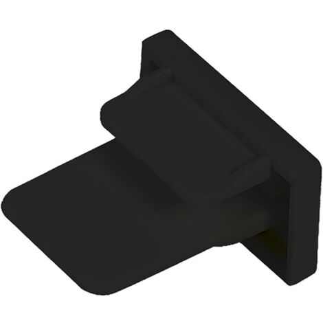 1-Phase Rail capuchon de fin Noir