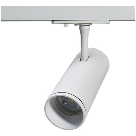 1-Phase Rail Spot Cylindre  Blanc  Convient pour GU10