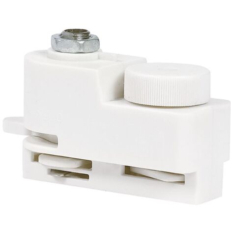 1-Phase Rail Suspension Luminaire Adaptateur Blanc
