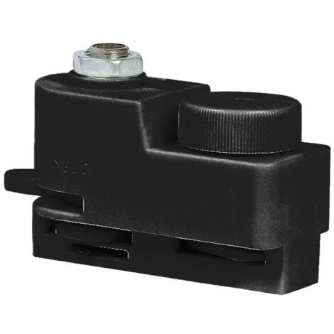 1-Phase Rail Suspension Luminaire Adaptateur Noir