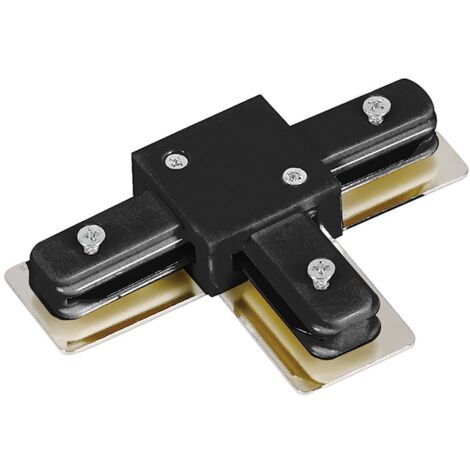 1-Phase Rail T-Connecteur Noir