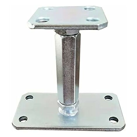 1 pi��ce de support de poteau de base de poteau sur��lev�� r��glable, support de toit pour la construction, support de poteau sur��lev��, pied sur��lev�� r��glable, hauteur r��glable de 150 �� 200 mm